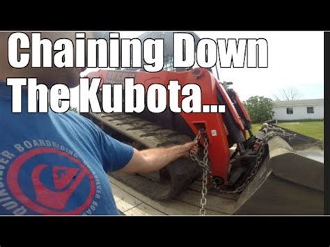 dot how to properly chain down a skid steer|skid steer tie down thread.